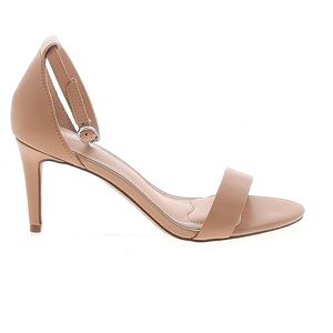 Kelly and Katie Nude Open-toe stiletto heel with box